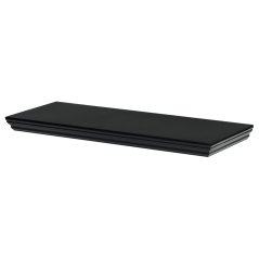 Nástěnné polička  60 cm, MDF, barva černá, baleno v ochranné fólii (P-024 BK)