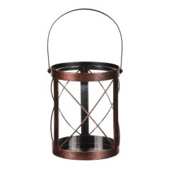 Svícen kovový - lampa, barva měděná antik (UM0968 COP-ANT)