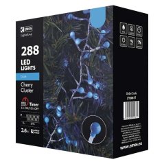 Vánoční osvětlení ZY2031T 288Led XMAS Cluster 2,4 m blue