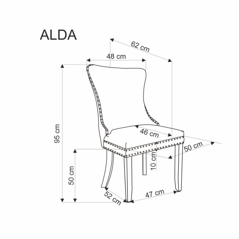 Dřevěná jídelní židle ALDA šedá
