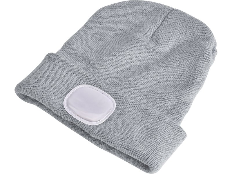 Čepice s čelovkou (43195) 4x45 lm, nabíjecí, USB, šedá, univerzální velikost