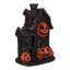 Domeček z magnesia - Halloween, LED osvětl., černý s dýněmi (KEO096)