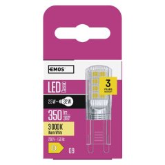 LED žárovka ZQ9335 Classic JC, G9, 2,5 W (32 W), 350 lm, teplá bílá