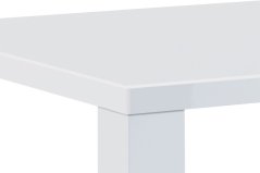 Moderní jídelní stůl 135x80x76 cm, vysoký lesk bílý (AT-3007 WT)
