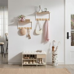 Set nástěnných poliček 2 ks, MDF, béžová, ABP-E1083 WT