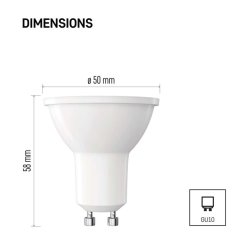 LED žárovka ZQ8E13 Classic MR16 bílá, GU10,3 W (32 W), 345 lm, neutrální bílá