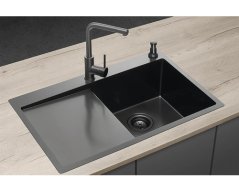 Nerezový dřez s odkapem Concept NANO coat TITANIA pravý DNN1045dsr