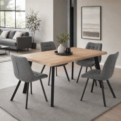 Moderní jídelní stůl 160x90cm, mdf, divoký dub, HT-F4516 OAK