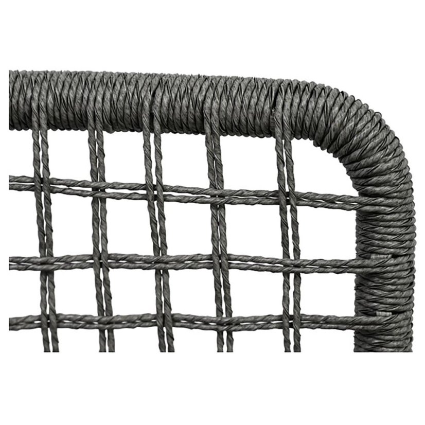 Balkónový set 1 + 2, stůl 60x60, židle umělý ratan barva antracit,  kov antracit (AZ-L1103 GREY)