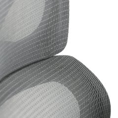 Kancelářská židle, šedá síťovina, šedý plast, kolečka na tvrdé podlahy (KA-K2081 GREY)
