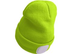 Čepice s čelovkou (43194) 4x45 lm, nabíjecí, USB, fluorescentní žlutá, univerzální velikost