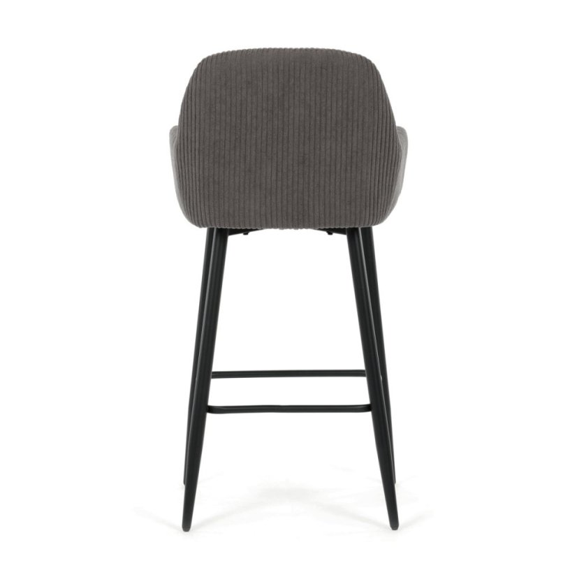 Barová židle šedá, látka, AUB-V4009 GREY6