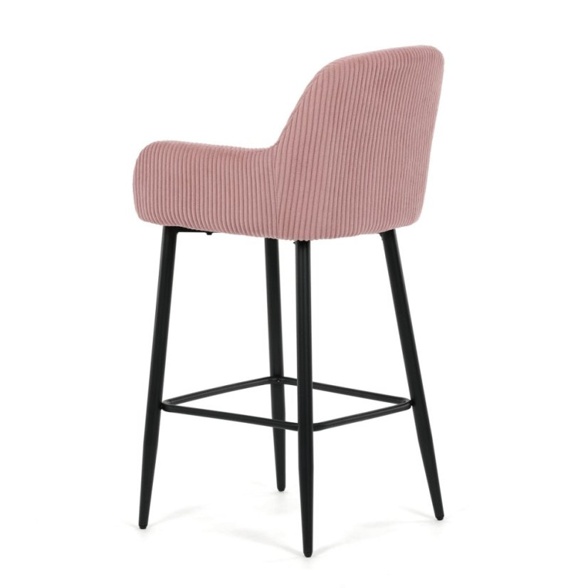 Barová židle růžová, látka, AUB-V4009 PINK6