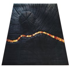 Kusový koberec BLACK AND GOLDN 11, 80 x 150 cm