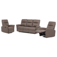 Sedačka s rozkladem, hnědá, látka vintage, ASD-4302 COF3