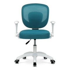 Dětská kancelářská židle, výškově nastavitelná, modrá síťovina, KA-K1062 BLUE