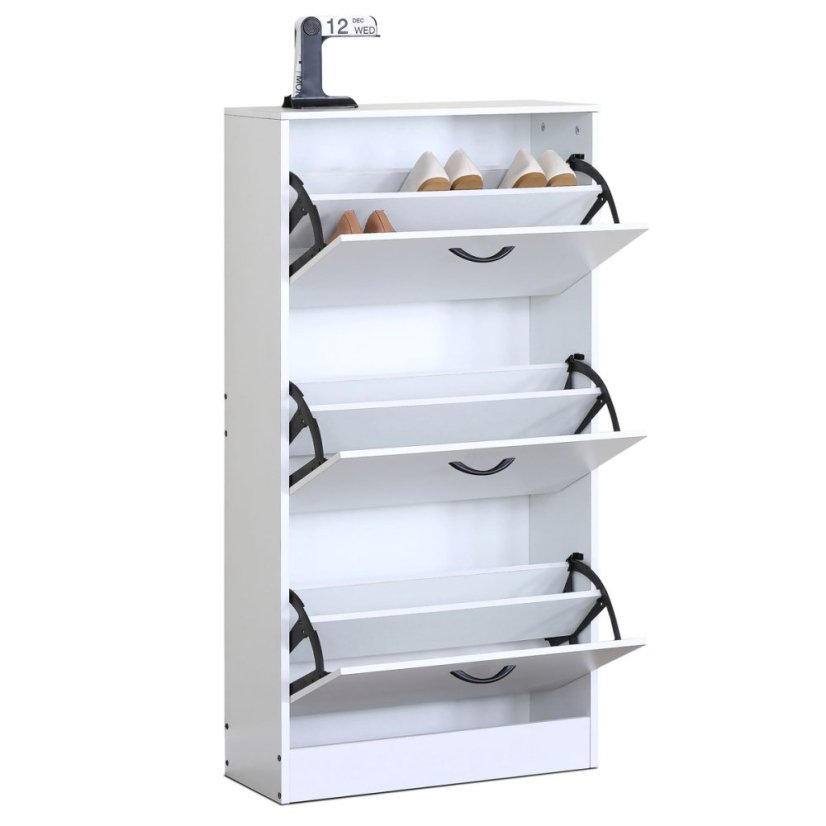 Botník, MDF, bílá, ABO-G1016 WT