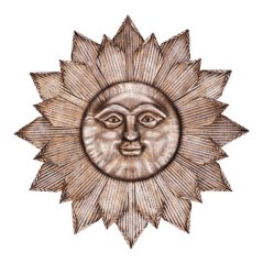 Nástěnná dekorace Slunce - kovová, šedá (FH2255)