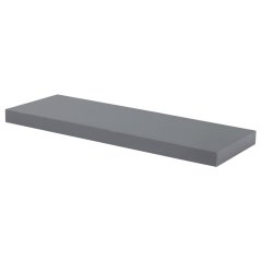Nástěnná polička 60 cm, barva šedivá, vysoký lesk. Baleno v ochranné fólii. (P-001 GREY)