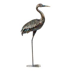 Dekorace Volavka - 115 cm, kovová dekorace, měděná s barevnými skvrnami (SR2029-L)