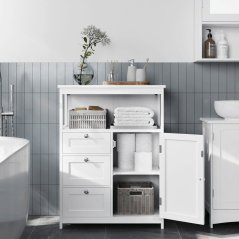 Komoda 60x30x80cm, mdf, bílá, AUK-E1154 WT