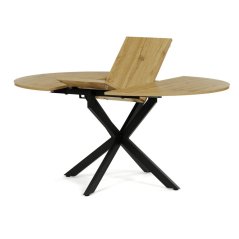 Moderní jídelní stůl s rozkladem 120-160x120 cm, melamin, dub, DT-I1120 OAK