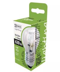 Halogenová žárovka ZE1003 ECO Mini Globe 42 W E27 teplá bílá, stmívatelná