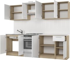 Kuchyňská linka DARIA 240 korpus: dub sonoma, přední barva: bílá