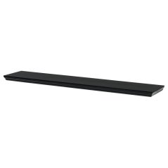 Nástěnné polička  120 cm, MDF, barva černá, baleno v ochranné fólii (P-026 BK)