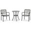 Balkónový set 1 + 2, stůl 60x60, židle umělý ratan barva antracit,  kov antracit (AZ-L1103 GREY)