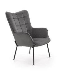 Křeslo CASTEL černá, světle šedá