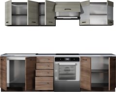 Kuchyňská linka AMANDA 2 260 skořicový akát, dub navara