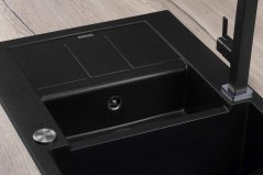 Kuchyňský granitový dřez Concept DG205C60bc Cubis ČERNÝ