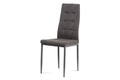 Moderní jídelní židle, šedá látka, kov matný antracit (DCL-397 GREY2)