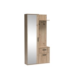 Šatní skříň LUX se zrcadlem artisan