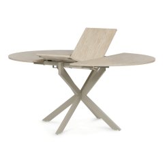 Moderní jídelní stůl s rozkladem 120-160x120 cm, melamin, travertin, DT-I1120 TRV