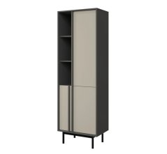 Knihovna ALSY 3 antracit, béžová 63,195,43 cm