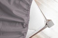 Prostěradlo, Středně šedá jersey s elastanem 100x200x40