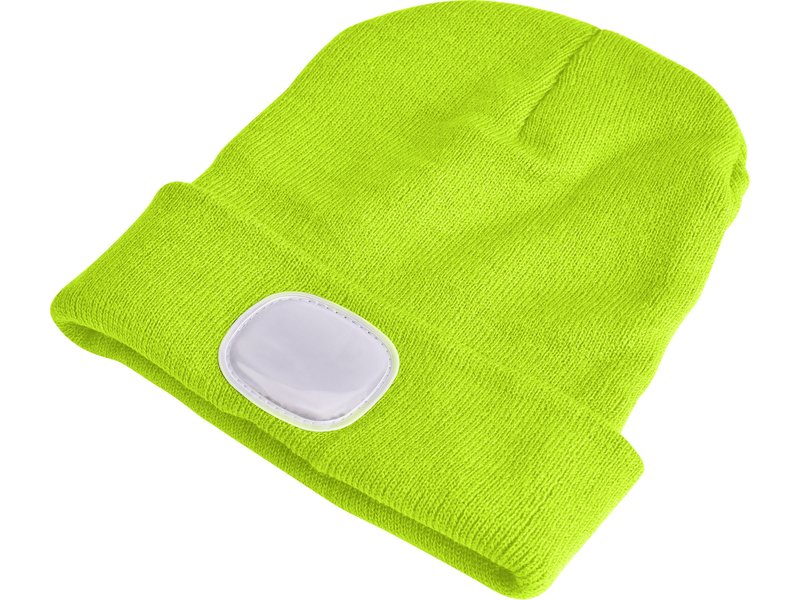 Čepice s čelovkou (43194) 4x45 lm, nabíjecí, USB, fluorescentní žlutá, univerzální velikost