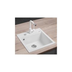 Kuchyňský granitový dřez Concept DG00C50 Wh Cubis bílý