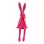 Dekorace Zajíc s mašlí - sedící figurka, semiš, barva růžová (VEK210 PINK)