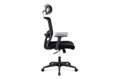 Kancelářská židle s podhlavníkem, látka mesh černá, houpací mechanismus (KA-B1013 BK)
