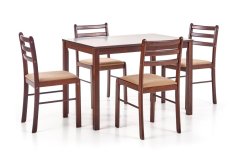 Set dřevěný jídelní stůl se židlemi NEW STARTER 2 sestava + 4 židle espresso
