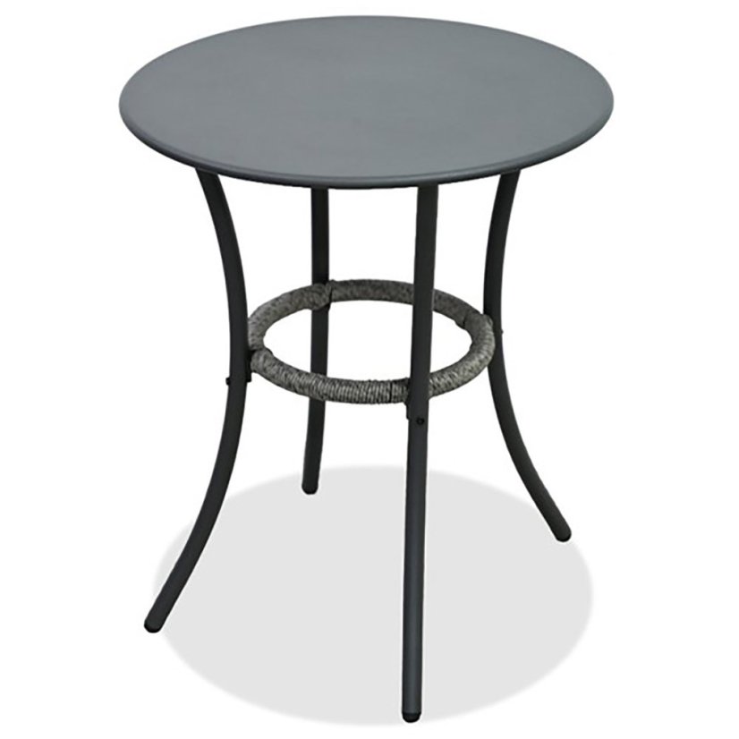 Balkónový set 1 + 2, stůl 60x60, židle umělý ratan barva antracit,  kov antracit (AZ-L1103 GREY)