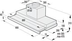 Výsuvný odsavač par Gorenje BHP923E13X