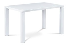 Moderní jídelní stůl 120x80x76 cm, vysoký lesk bílý (AT-3006 WT)