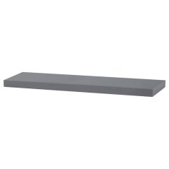 Nástěnná polička 80 cm, barva šedivá - vysoký lesk. Baleno v ochranné fólii. (P-005 GREY)
