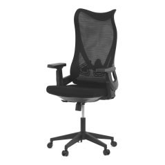 Kancelářská židle, černá MESH, plastový kříž (KA-S248 BK)
