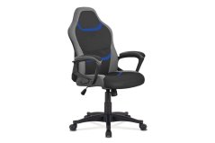 Kancelářská a herní židle, potah modrá, šedá a černá látka, houpací mechanismus (KA-L611 BLUE)