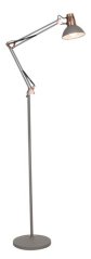 Stojací lampa 4524 GARETH 1xE27,40 W, 230 V šedá